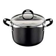 Espagueteira 22cm 5,4 Litros Tramontina Mônaco Preto Indução Antiaderente